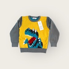 Boys Dinosaur Alligator Crocodile Pullover Crew Neck Sweater size 6 Garsumiss