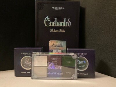 Profusion Cosmetics gift set Enchanted makeup book Folklore Haze & Omen paint