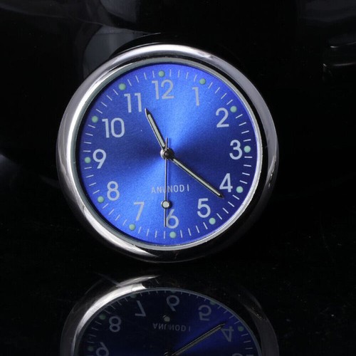 Mini Car Boat Dashboard Clock Stick-On Watch Quartz Blue Clock Auto Accessories - Picture 9 of 14