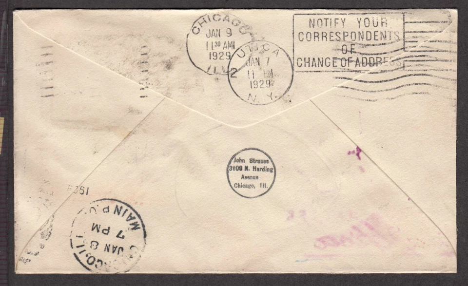 1928 First Flight CAM-20 Rome NY, Albany - Buffalo, Postmaster signed (5 - Image 2 of 2