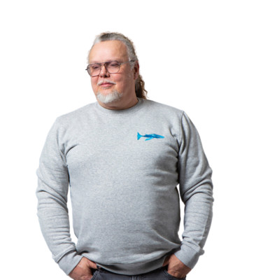 Sweatshirt Grau Blau Stanley/Stella Pullover Pulli Slim Stick Wal Bio Unisex