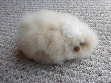 Peruvian Stuffed Guinea Pig - Handmade with Genuine Alpaca Fur - Natural Tan