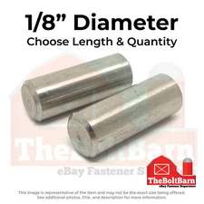 1/8" 18-8 Stainless Steel Dowel Pins (Choose Length & Qty)