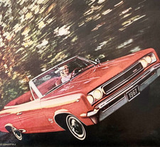 1966 American Motors Rebel Convertible Advertisement Automobilia Vintage DWJJ11