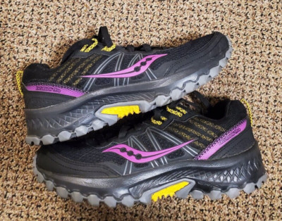 Saucony Trail Excursion TR14 Women's 6.5 Black/Purple/Yellow Trail Running Shoes
