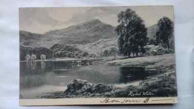 Antike AK Rydal Water Cumbria London 1902 East Putney verschickt Kühe