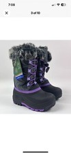 Kamik Snow Gyspy Toddler Girls Size 8 Purple Black Waterproof Winter Snow Boots