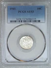1941 Mercury Dime PCGS AU53 Frosty Luster Just Graded New Holder #A61E