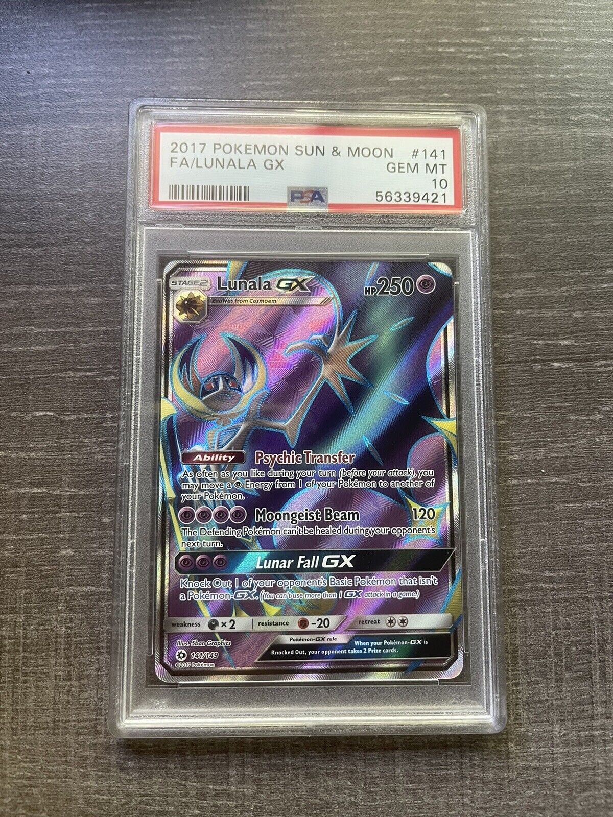  Lunala GX Full Art - Sun & Moon 141/149 : Toys & Games