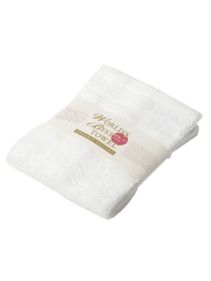 Imabari Face Towel 100% Cotton Pure Type 13inch x 33inch White Organic Cotton