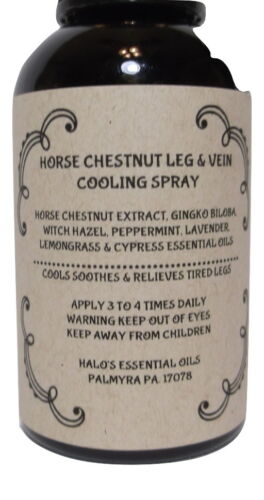 SPRAY IPPOCASTANO VENE VARICOSE & DOLORI_RAFFREDDAMENTO 2 oz OLI ESSENZIALI DI HALO - Foto 2 di 2