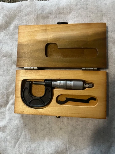 SCHERR-TUMICO OUTSIDE MICROMETER 0-1" RANGE .0001" GRADS Ratcheting handle