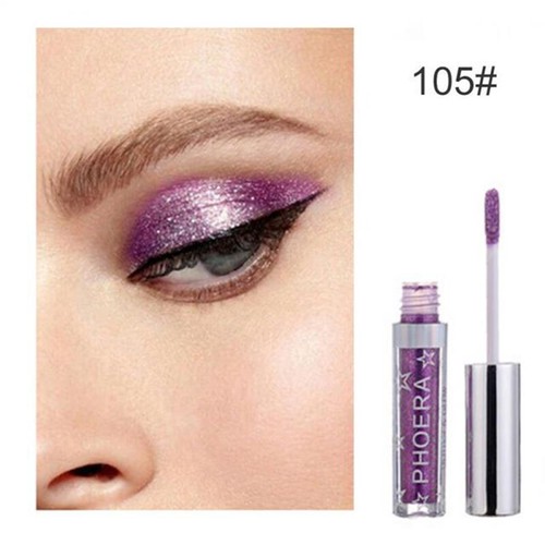 PHOERA Diamond Eyeshadow Pigment Long Lasting Glitter Liquid Eye Shadow Eyeliner - Picture 17 of 24