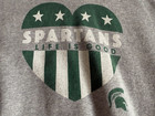 LIFE IS GOOD Michigan State Women's Goto Hoodie Americana Heart Sweatshirt Large — photo 9
