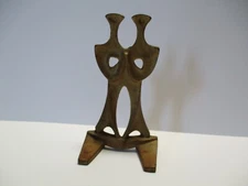 VINTAGE MID CENTURY METAL SCULPTURE JAPANESE CUBIST CUBISM MODERNISM STATUE