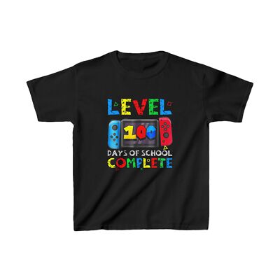Level 100 Days Of School Complete Gamer Video Games Boys T-Shirt