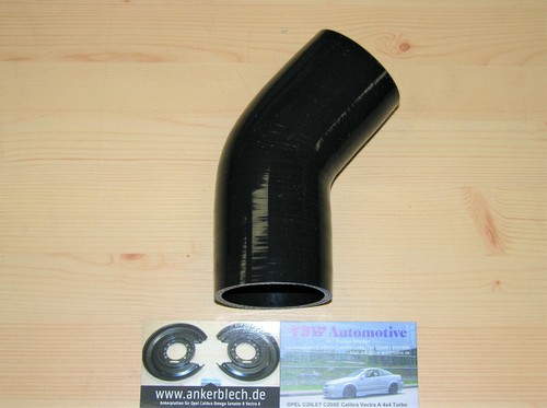 45° Silikonschlauch 50 mm Schwarz *NEU* Bogen für Ladeluftrohre Silikonbogen 2" - Bild 2 von 3