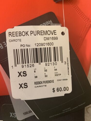 Reebok Puremove Sports Bra Women’s XS Red & Black(Carotene)New Breathable - Picture 3 of 8