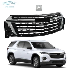 23376131 Front Upper Grille For Chevrolet Traverse 2022-2023 Chrome Black Grill