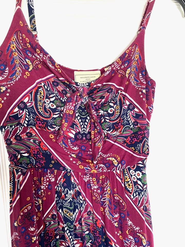 Maxi Vestido Moulinette Soeurs Vetements Anthropologie Estampado Floral Cachemira S 4/6 Foto 4 de 4