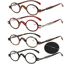 Men Vintage Small Round Reading Glasses Readers A8 1.0 1.5 2.0 2.5 3.0 3.5 4.0X