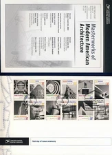 USA. 2005 Modern American Architecture (3916-25) . First Day Ceremony Program +