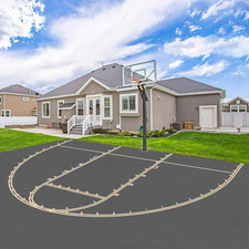 Foldable Basketball Court Marking Kit - Stencil for Any Surface, No Paint Includ