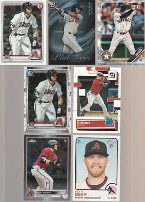   20 different SETH BEER cards lot 14 RC 2019 - 2023 Astros D'Backs