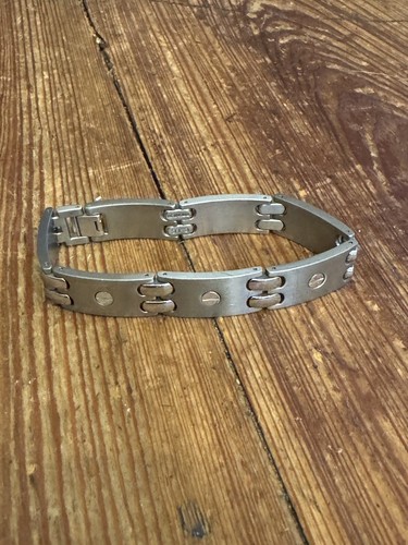 CJC 8.25” Paneled Titanium Link Plate Bracelet