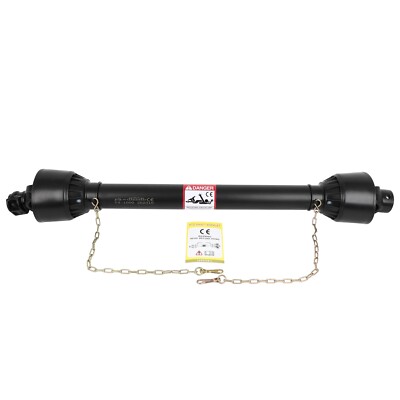 PTO Shaft PTO Driveshaft for Tractor 1-3/8'' Spline/Round Ends 39-55'' Black