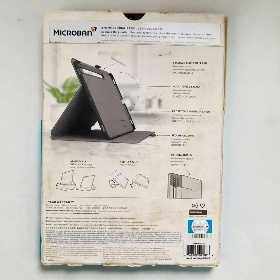 Speck Balance Series Folio Case for Samsung Galaxy Tab S7 - Royal Pink - Image 4 of 4