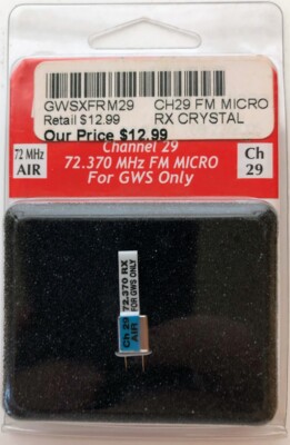 72.370 MHz Channel 29 AIR FM Micro GWS Only Performance Devices PVD 400-1029 New
