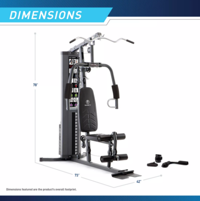 Marcy MWM-4965SC 150 lb Stack Home Gym Dual-Action Press Arms Ab