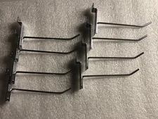 SLATWALL CHROME 6" SLAT WALL HOOKS FOR DISPLAY 8 PIECES METAL BRAND NEW