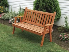 5 Ft Traditional English Garden Bench-PINE- *STAIN & PAINT OPTIONS* Made in USA