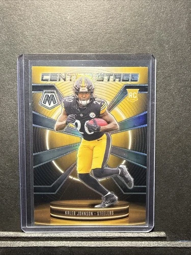 2025 Panini Mosaic - Center Stage Mosaic Kaleb Johnson #1 Silver Prizm (RC)
