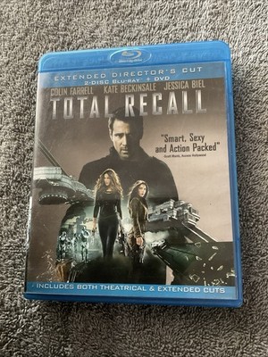 Total Recall (Blu-Ray + DVD , 2012) Three Disc Set,Colin Farrel, Kate Backinsale