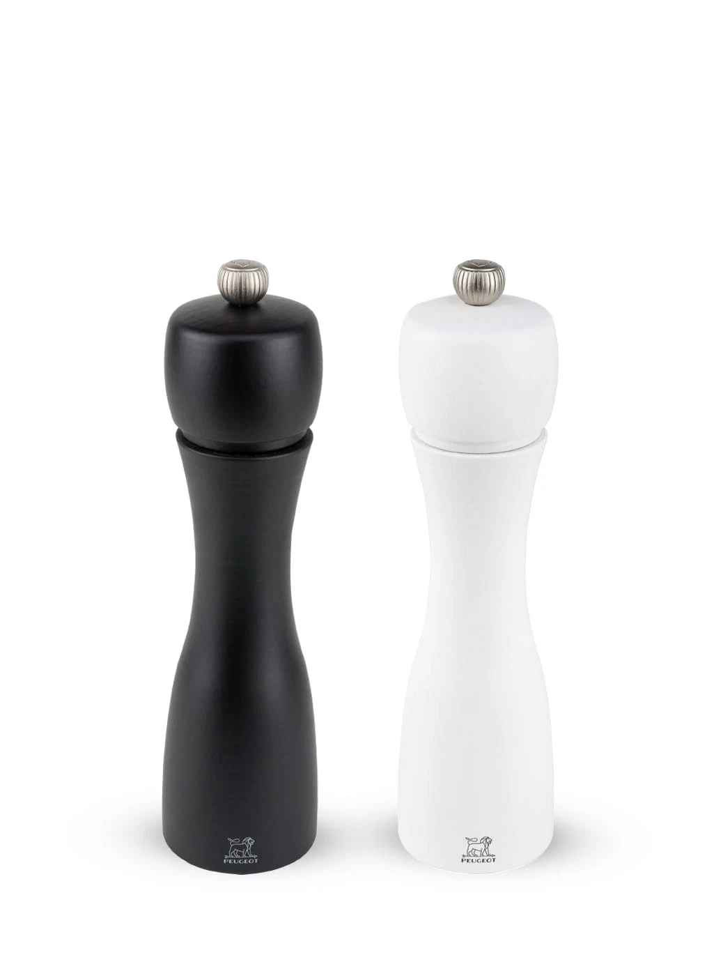 Peugeot Tahiti 8 Inch Black Pepper Mill and White Salt 8-Inch, Black/White