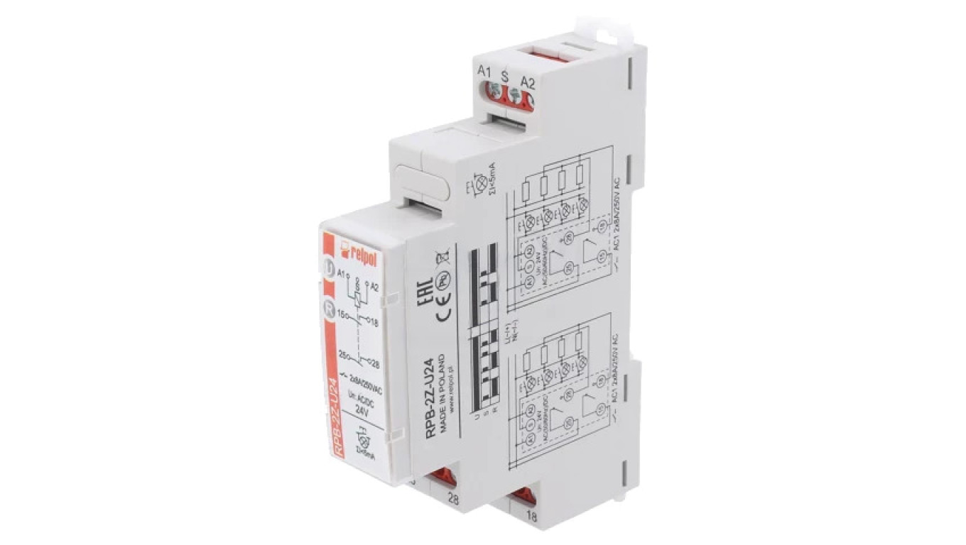 RPB-2Z-U24 relay: installation stable, pulsed DPST-NO 8A RPB /T2UK