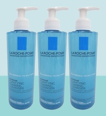 LA ROCHE POSAY TOLERIANE PURIFYING FOAMING CLEANSER 13.52 OZ EXP: 2028 NWOB 3PCS