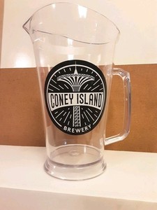 Rare Brand New Coney Island Brewing Co Classic Logo Clear 60oz Beer Pitcher NY