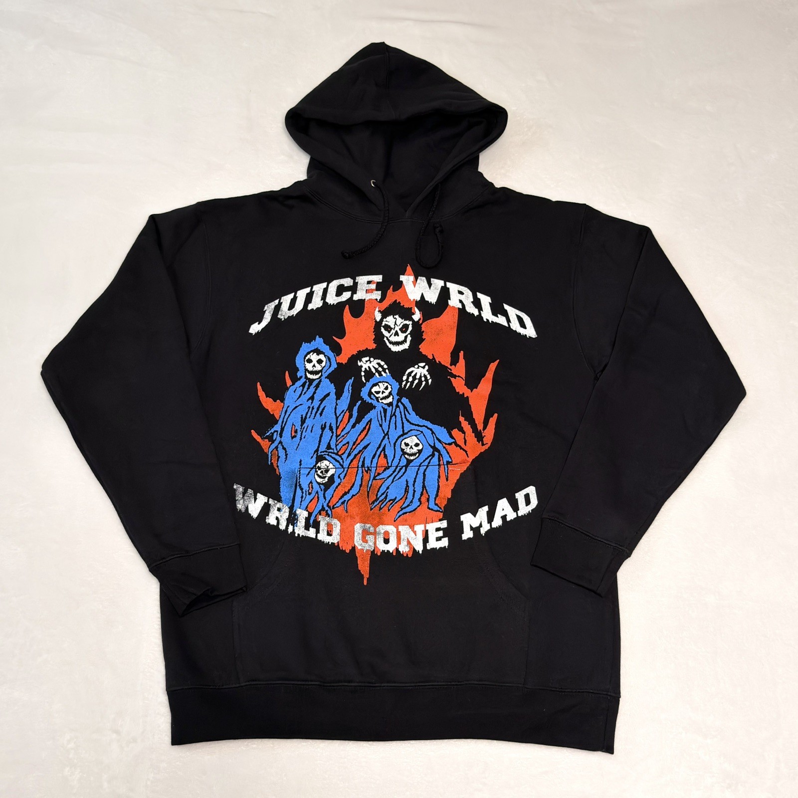 Juice WRLD 999 Club WRLD Gone Mad Hoodie Black Large OG Merch