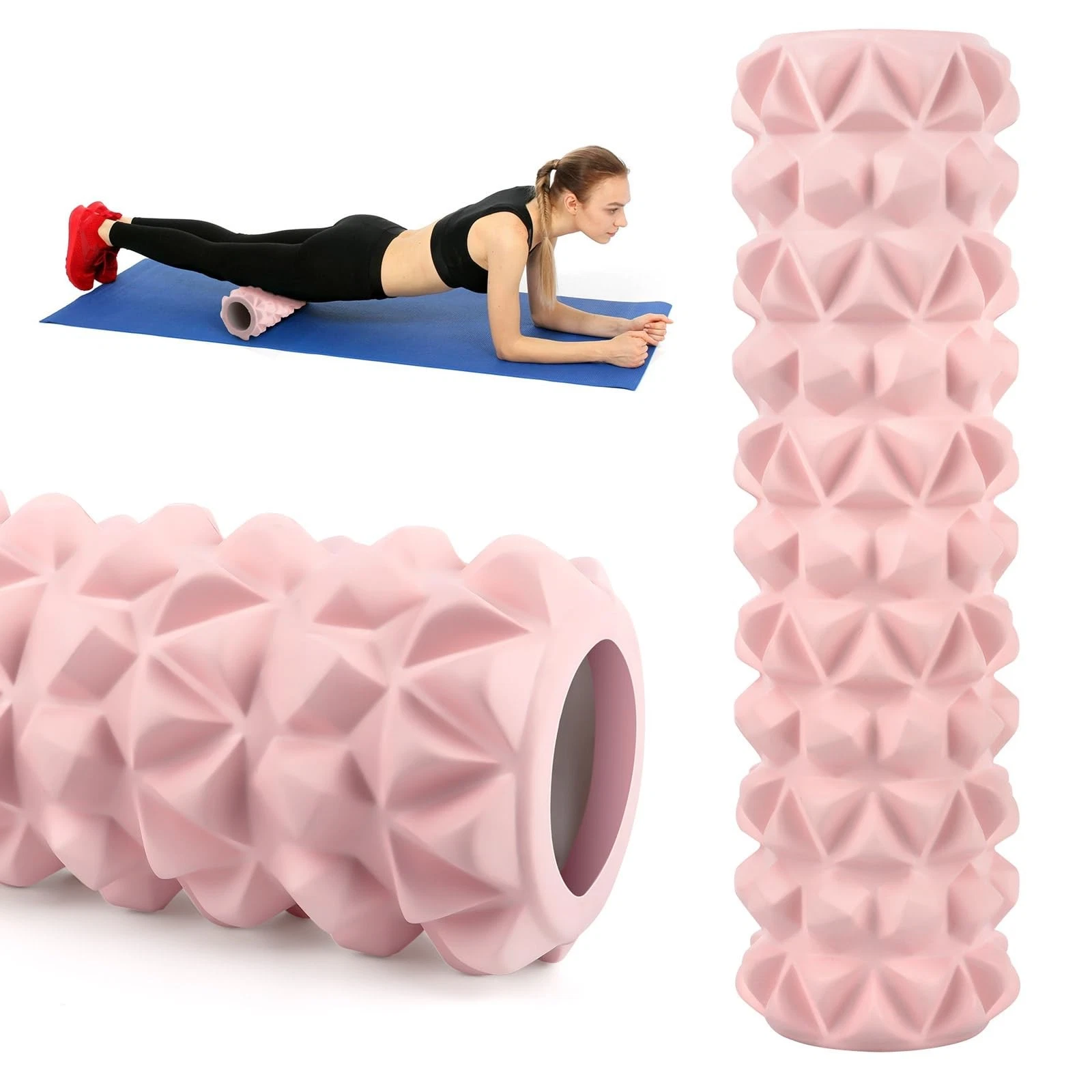 Fascia Roller with 3DTextur Massage, Foam Roller, Fitness Roller, Hard Foam Roller for...