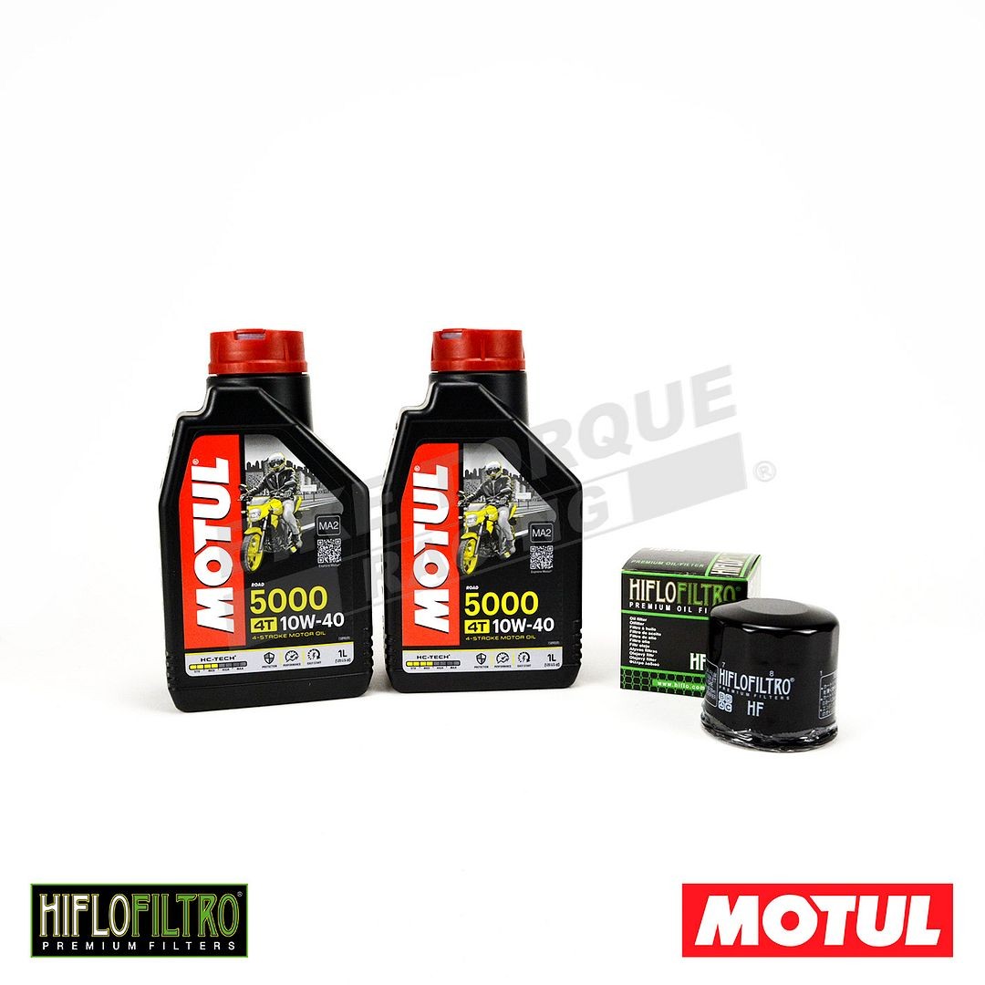 Motul 5000 10W40 2L 4 Stroke Engine Oil and Filter for Kawasaki Z 250 Ltd 81-82