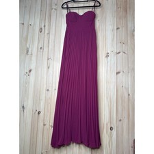 NWT Lulus Admirable Elegance Plum Pleated Bustier Maxi Dress Gala Banquet Size S