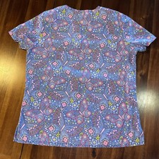 Women's Butterfly Scrub Top V-Neck 