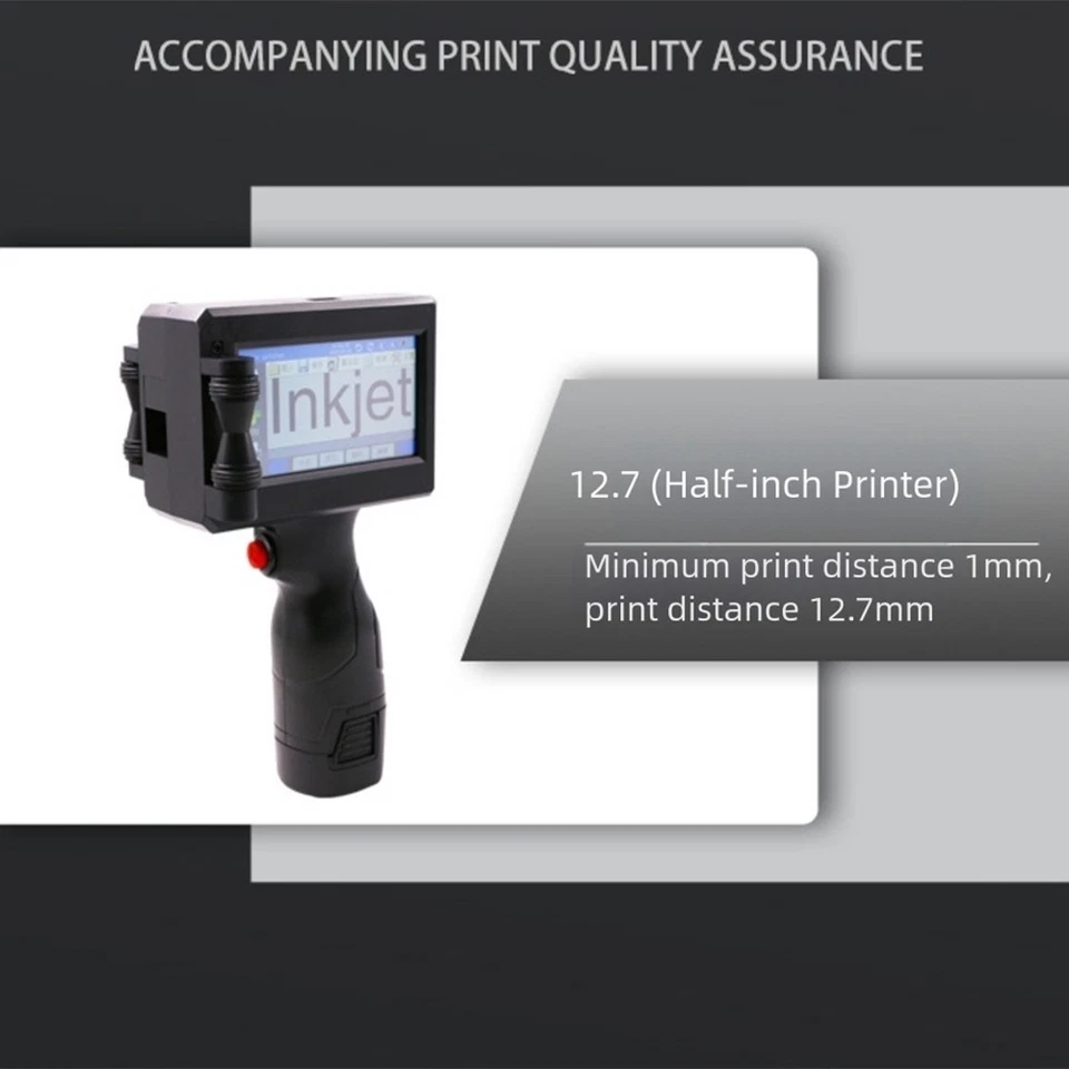 Handheld Inkjet Printer Portable with 12 7mm Nozzle for Warehouse Labeling - Image 4 of 4