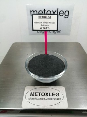 Wolfram-Pulver / W-Metall / W 99,9 % / W-Pulver  0,30mm / 10 g / Analyse