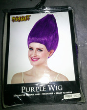 Spirit Halloween - Purple Adult Wig TROLLS - One Size - NEW