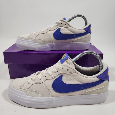 Nike SB Zoom Pogo Plus Skateschuhe Wildleder Turnschuhe   weiß lila   6,5 UK Damen